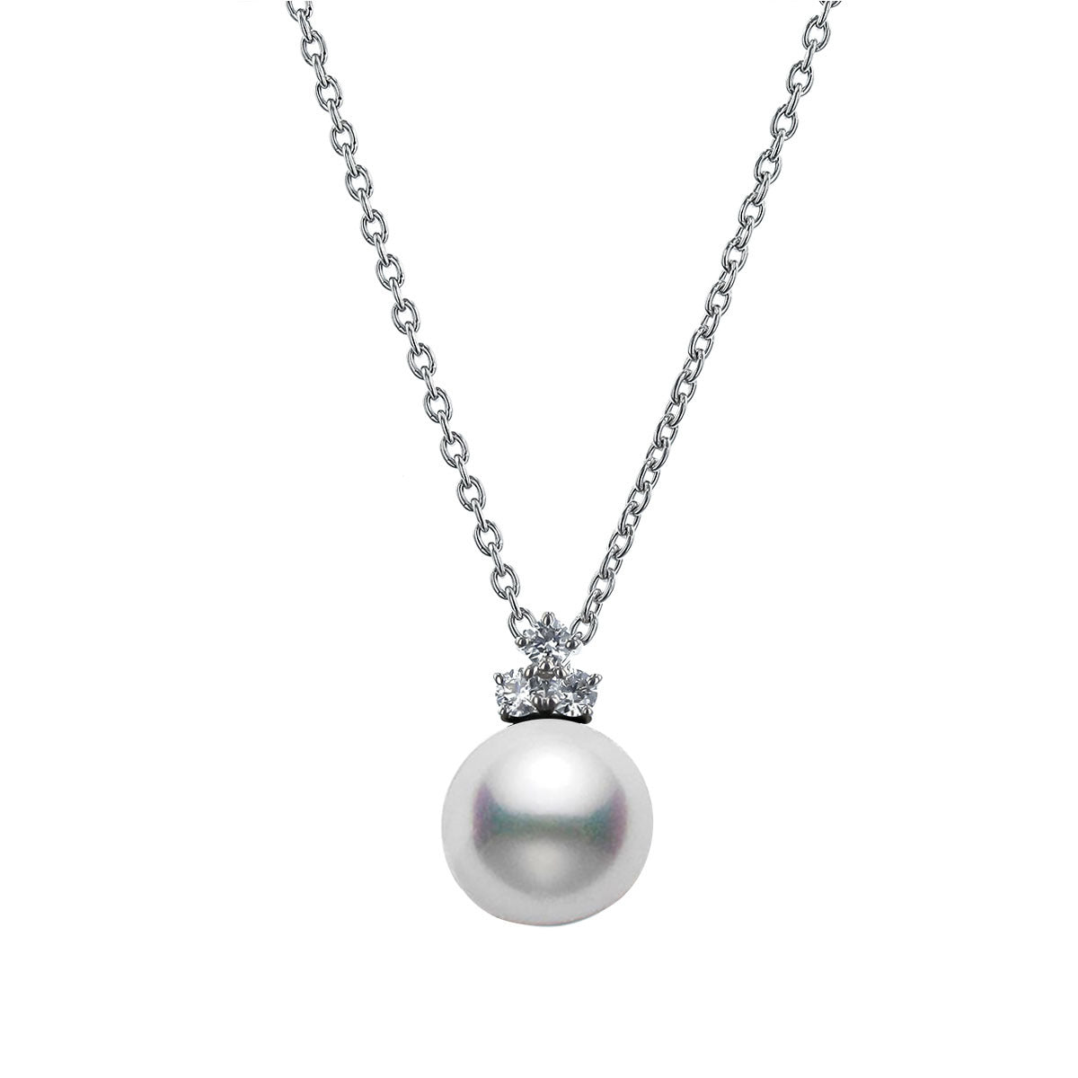 Dainty Floating Pearl Cluster Bead Necklace | Caitlyn Minimalist