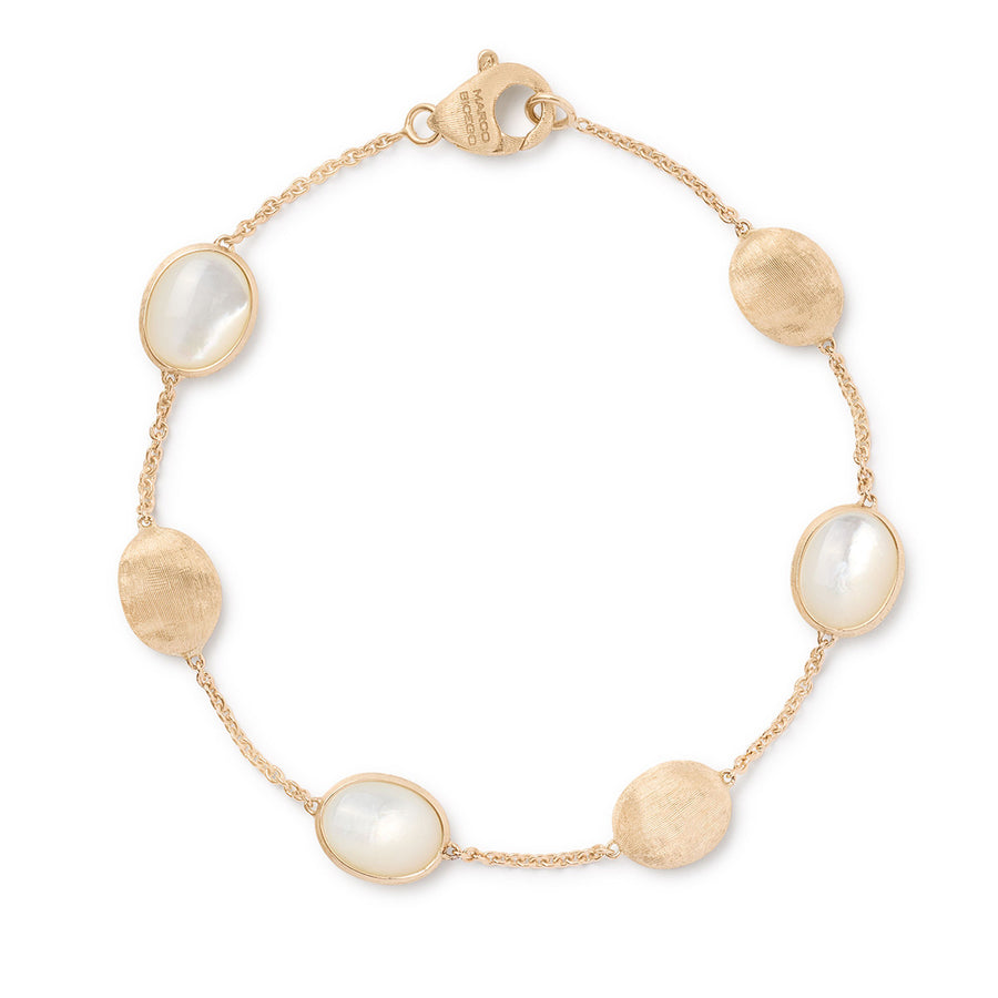 18K Yellow Gold and Mother of Pearl Bracelet