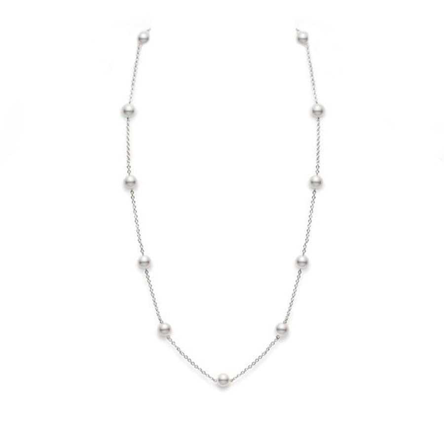 Akoya Cultured Pearl Station Necklace