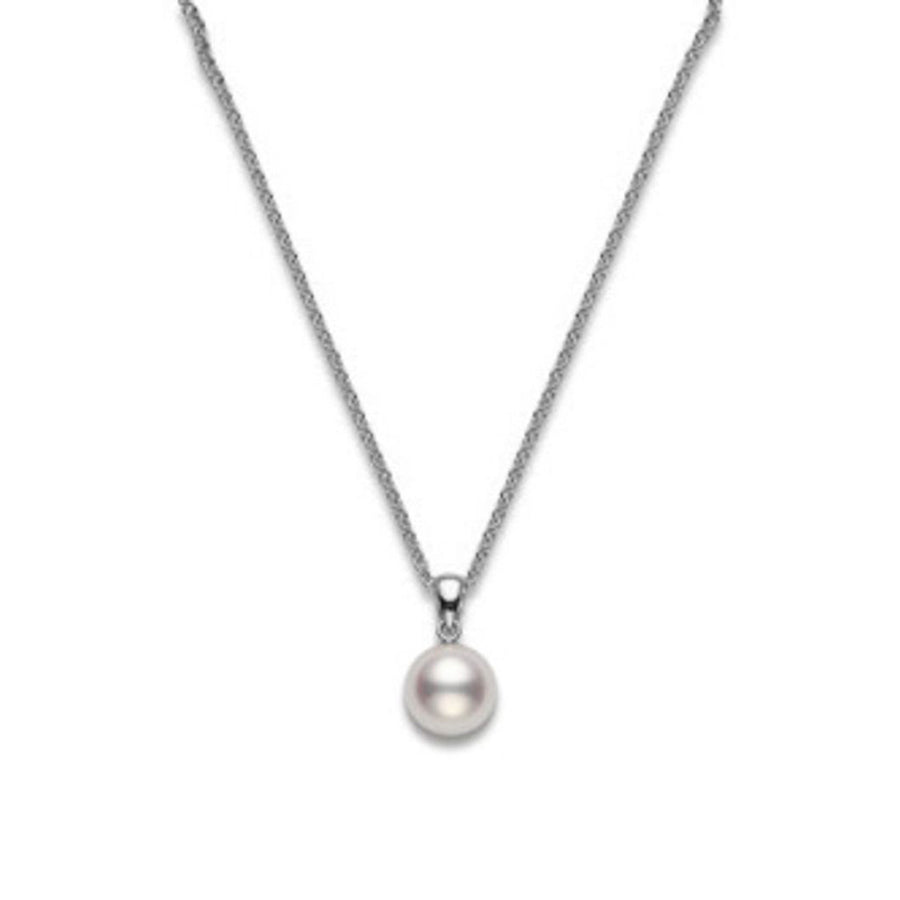 Akoya Cultured Pearl Pendant in 18K White Gold