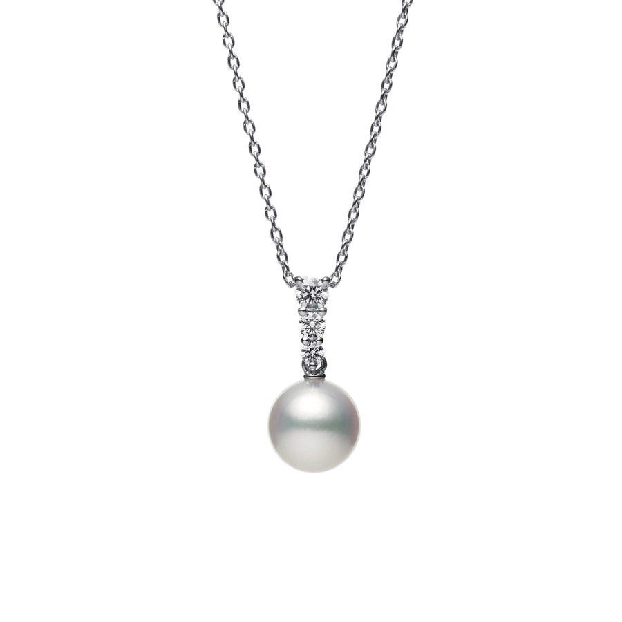 Morning Dew Akoya Cultured Pearl Pendant ‚Äì 18K White Gold