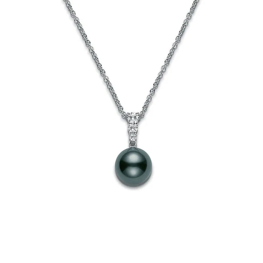 Black South Sea Pearl and Diamond Pendant