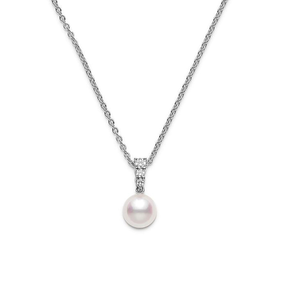 Morning Dew White Akoya Cultured Pearl Pendant