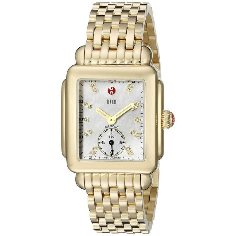 Deco Mid Gold Diamond Dial Watch