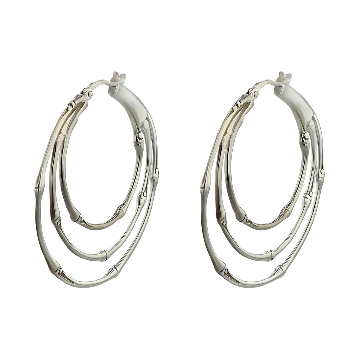 John Hardy Bamboo hoop earrings - Silver