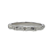 Hidalgo 18K White Gold Bamboo Stackable Band