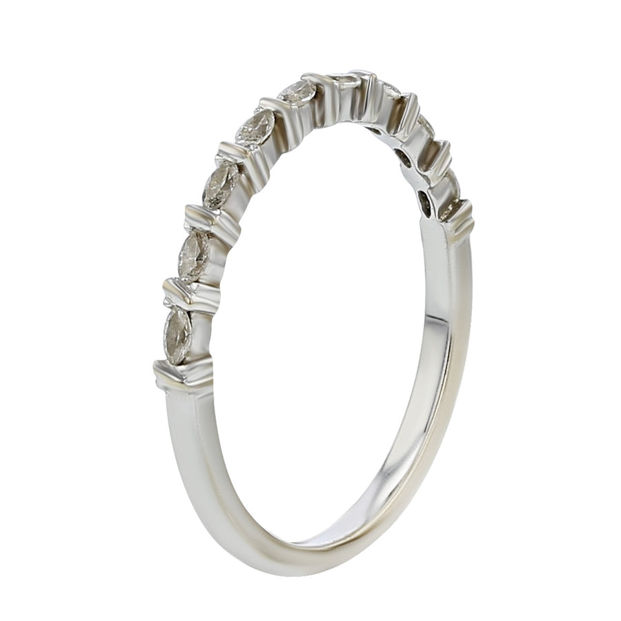 Hidalgo 18K White Gold Diamond Wedding Band