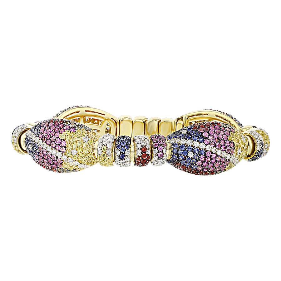 Valente Milano Multi-Color Sapphire and Diamond Bracelet