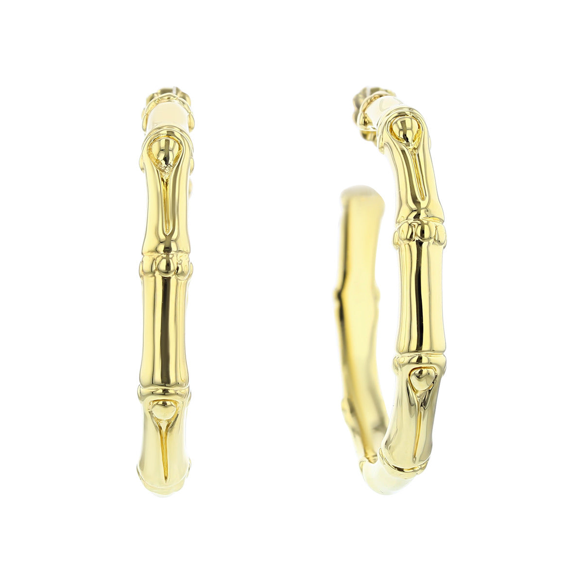 John Hardy 18K Yellow Gold Bamboo Hoop Earrings