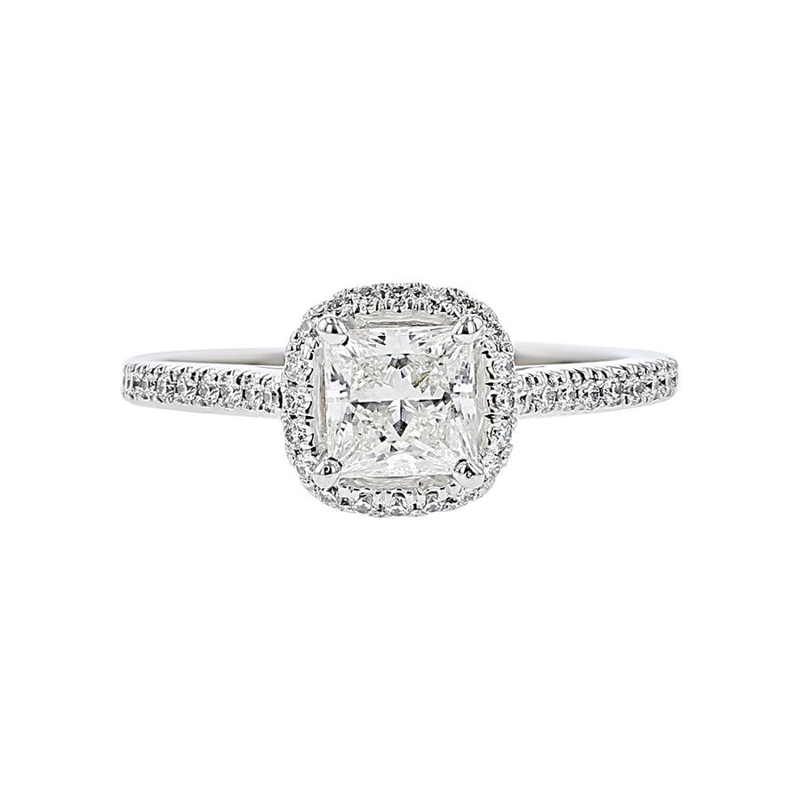 Precision Set Princess-Cut Diamond New Aire Engagement Ring