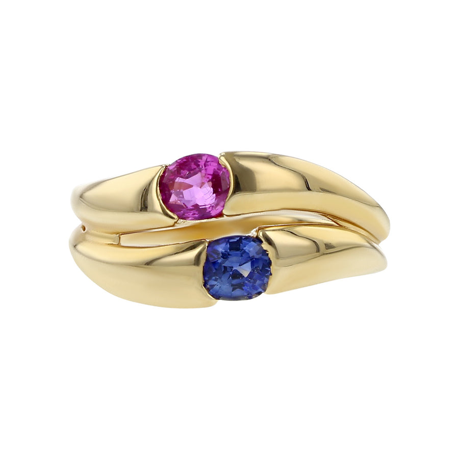 CID Clyde Duneier 14K Yellow Gold Sapphire Ring