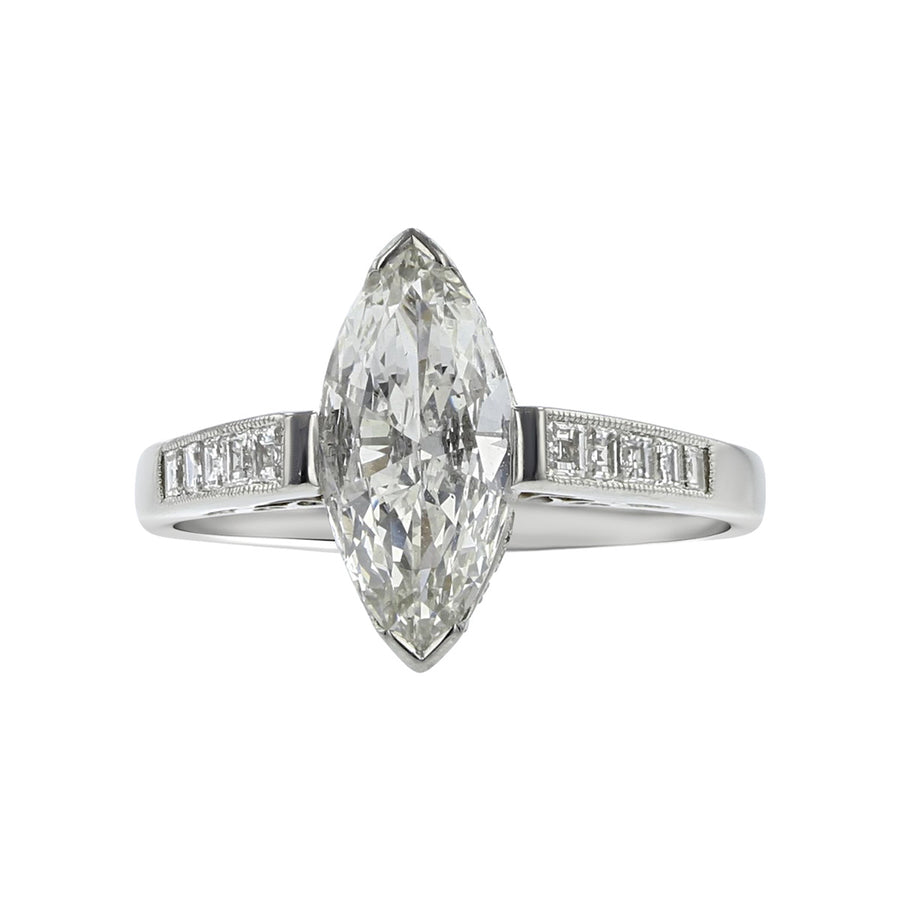 Platinum Marquise Diamond Engagement Ring
