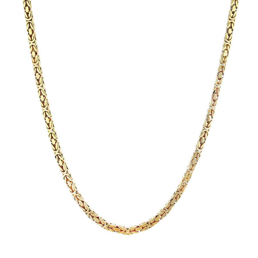 25-Inch 18K Yellow Gold Box Chain Necklace