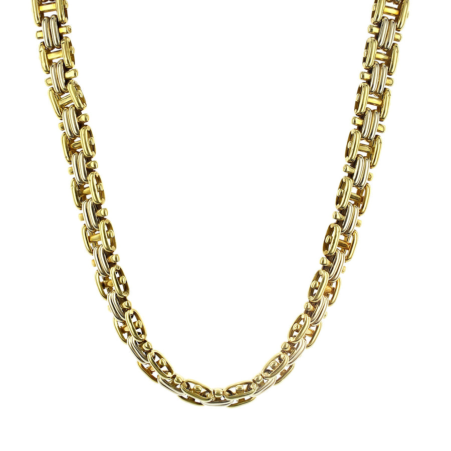 25-Inch 18K Two Tone Golden Point Necklace