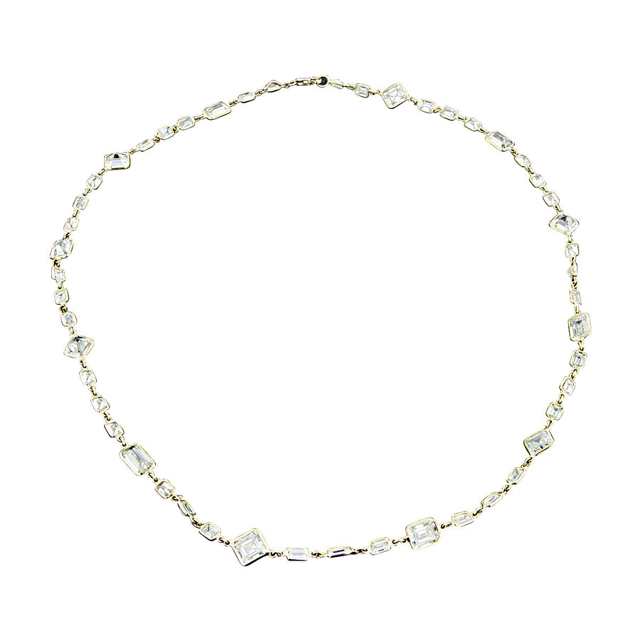 Emerald-cut Diamond and Asscher-cut Diamond Necklace