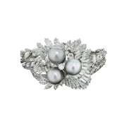 Seaman Schepps Pearl and Diamond Bracelet