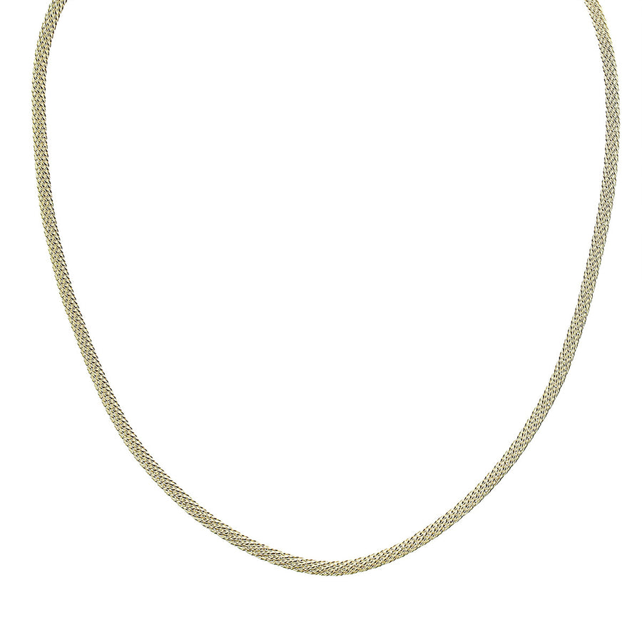14K Yellow Gold Round Mesh Necklace