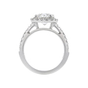 Platinum Brilliant Diamond Halo Engagement Ring