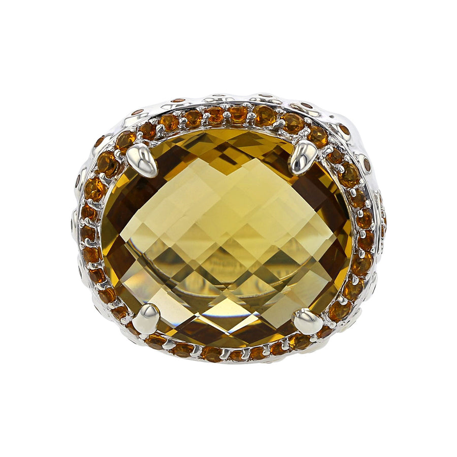 John Hardy Citrine Batu Bamboo Cocktail Ring