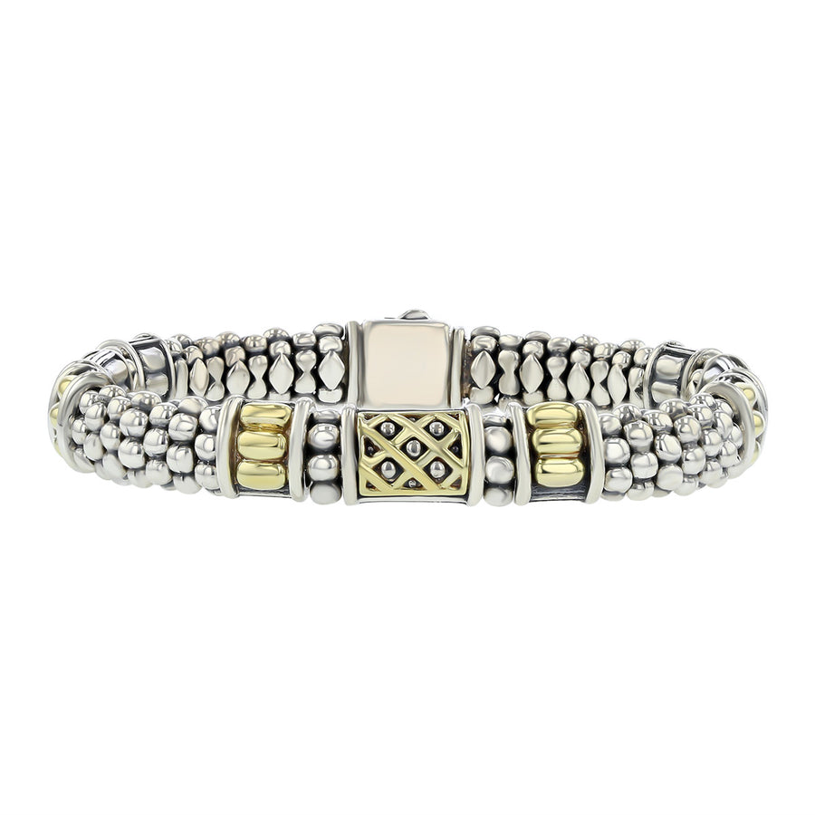 Lagos Caviar Bracelet in Sterling Silver and 18K Yellow Gold
