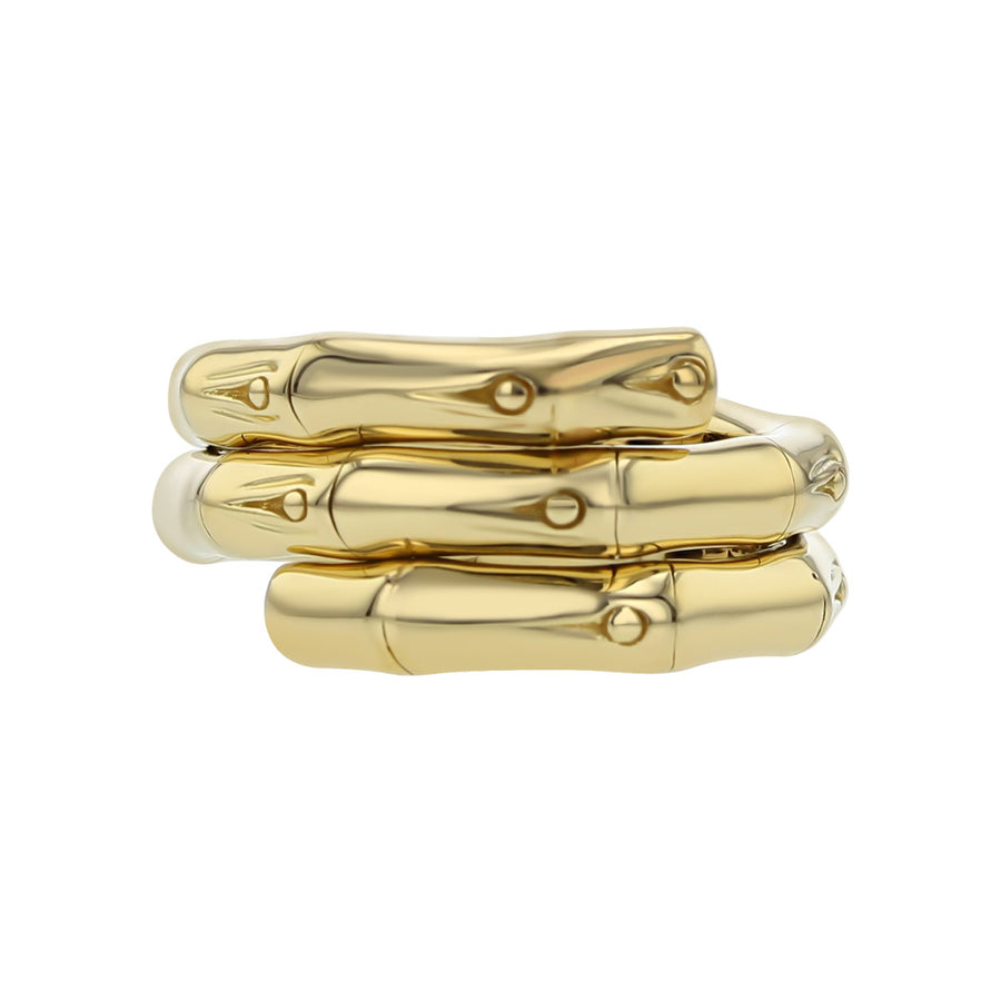 John Hardy 18K Yellow Gold Bamboo Double Coil Ring