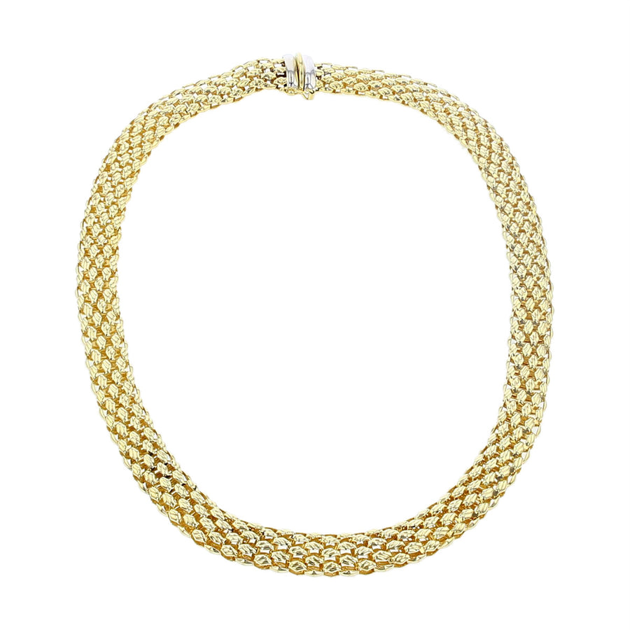 14K Yellow Gold Mesh Necklace