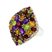 Slane Garnet, Peridot and Citrine Mosaic Ring