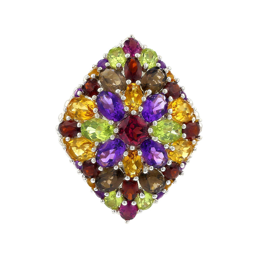 Slane Garnet, Peridot and Citrine Mosaic Ring