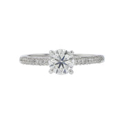 14K White Gold Brilliant Diamond Engagement Ring