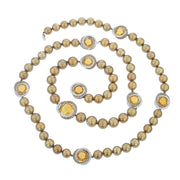 Yvel 18K Gold Diamond, Citrine and Brown Pearl Necklace