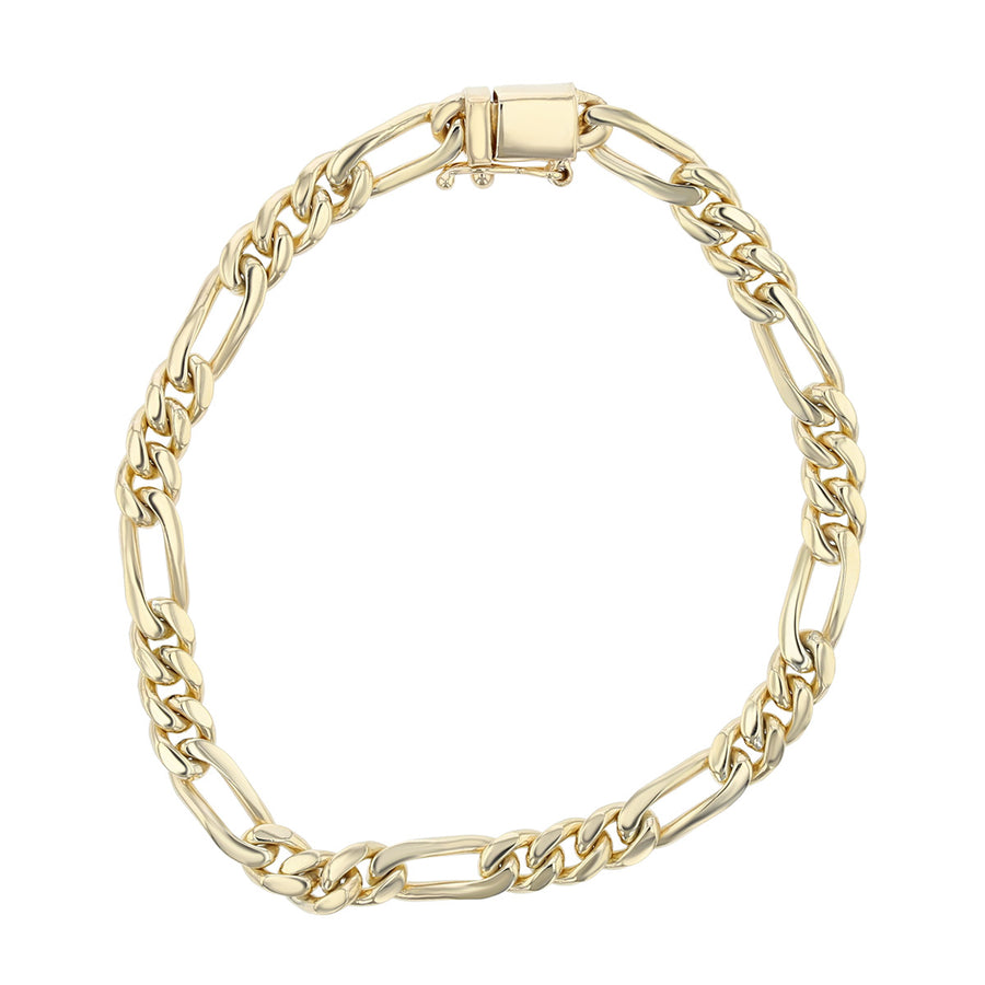 8-Inch 14K Yellow Gold Figaro Link Bracelet