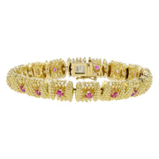 Tiffany Pink Sapphire Bracelet in 18K Gold