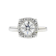 Hearts on Fire HOF Signature Diamond Halo Engagement Ring