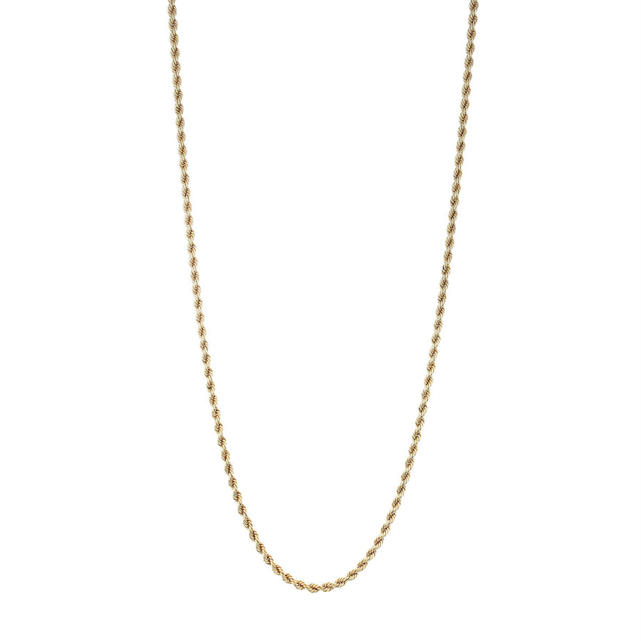 28-Inch 14K Yellow Gold 3.2mm Rope Chain
