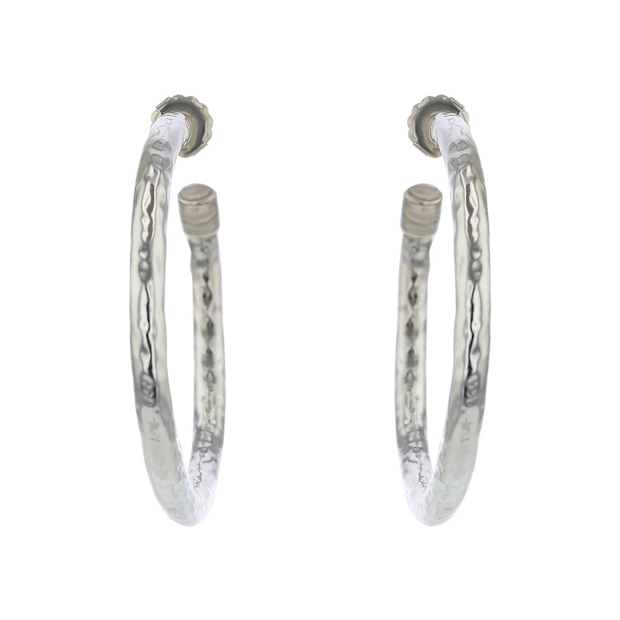 Ippolita Sterling Silver Hammered 45mm Hoop Earrings
