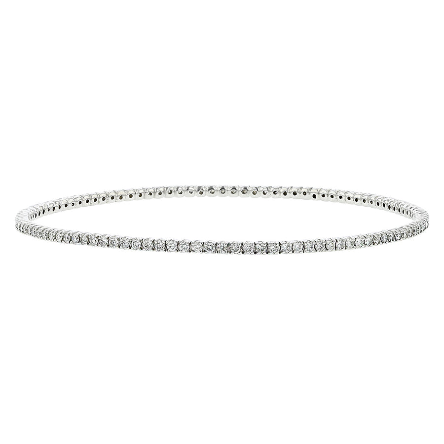 14K White Gold 2.25-Carat Diamond Tennis Bracelet