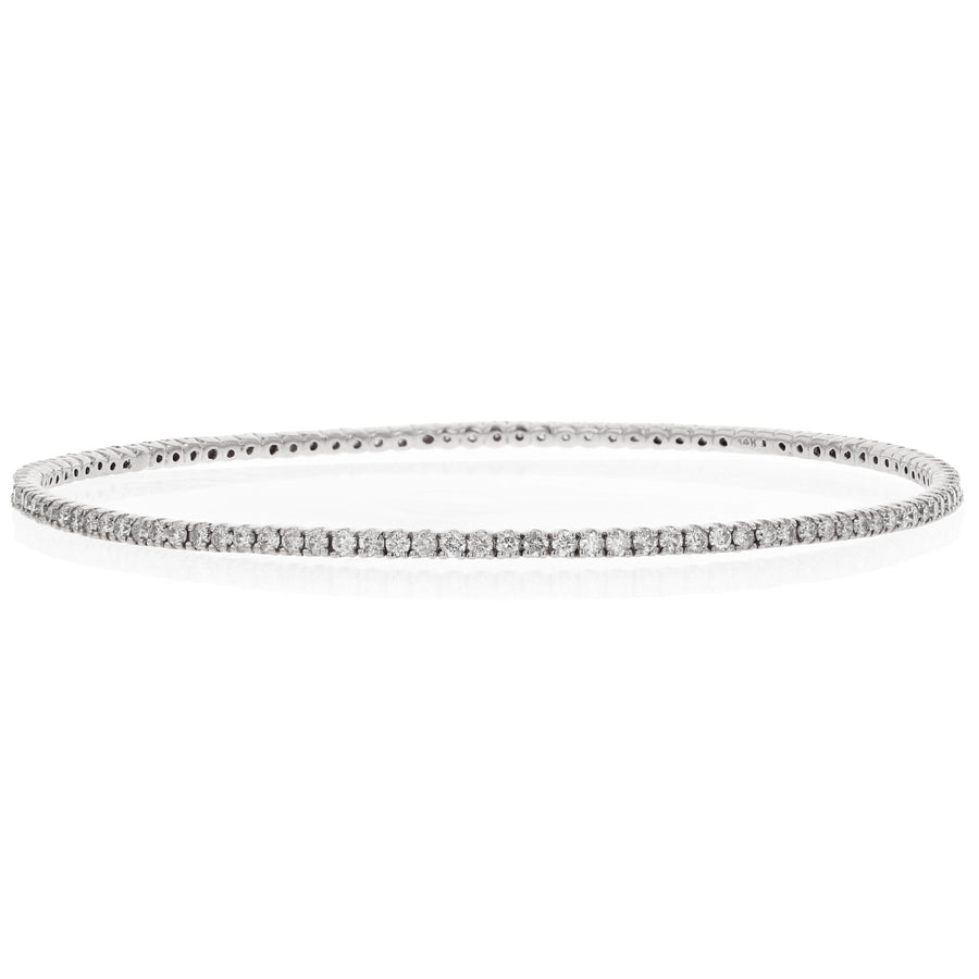 14K White Gold 2.25-Carat Diamond Tennis Bracelet