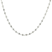 18K White Gold Eyelet-Set Diamond Necklace