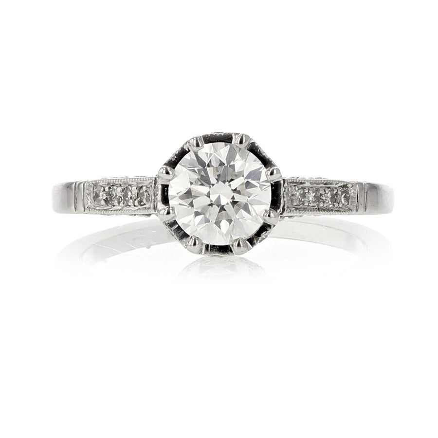 Art Deco Style Diamond Engagement Ring Setting