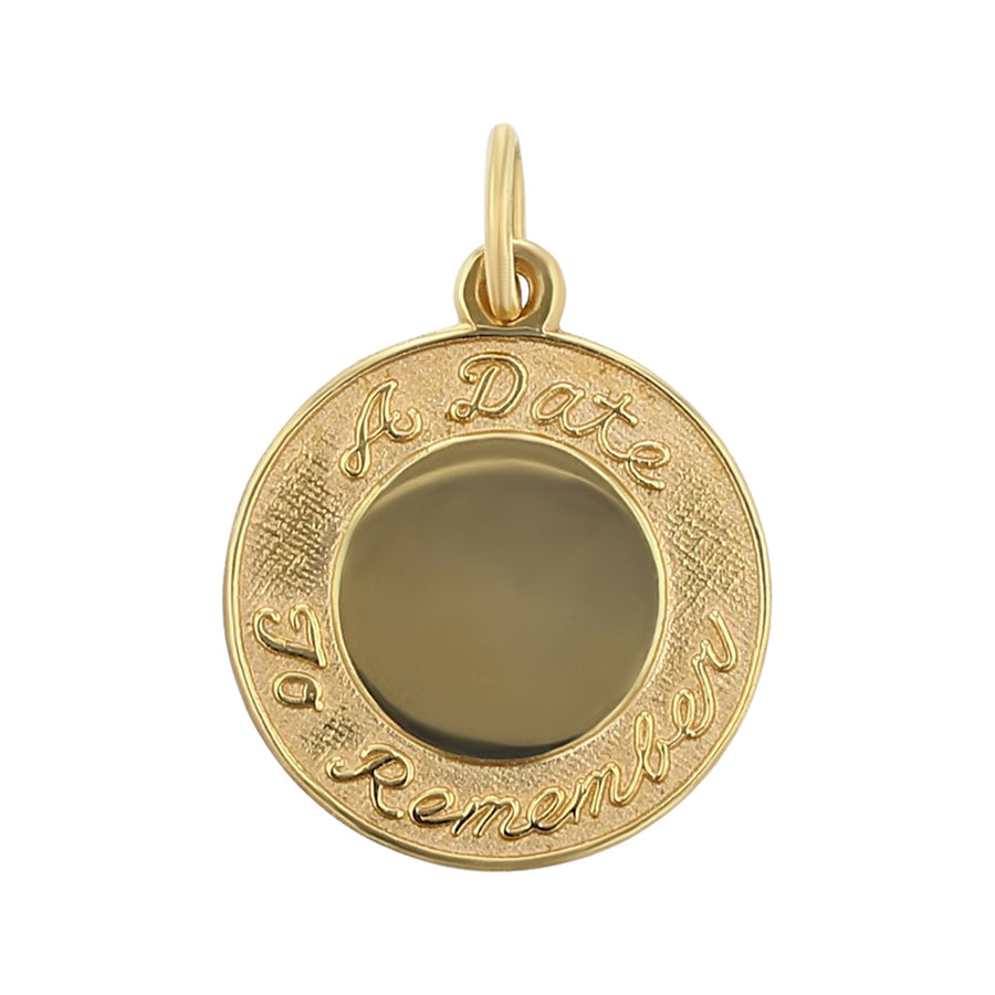 A Date to Remember 14K Yellow Gold Charm