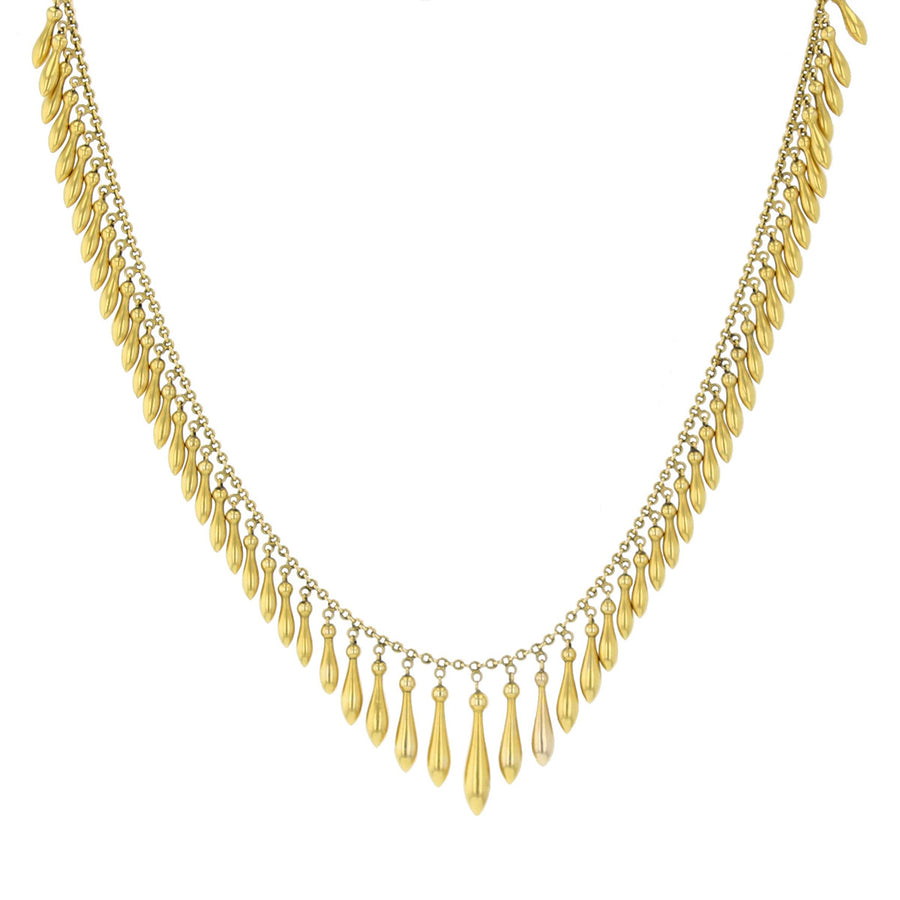 Victorian 14K Yellow Gold Fringe Necklace