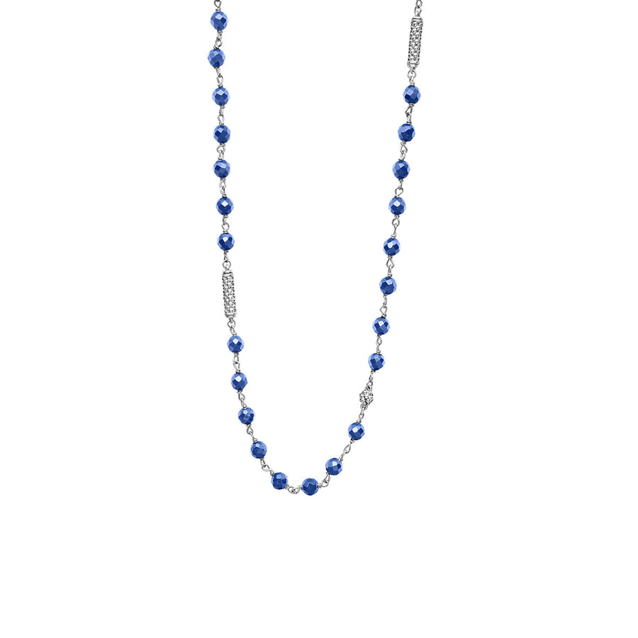 34-Inch Ceramic Beaded 9 Station Chain Necklace