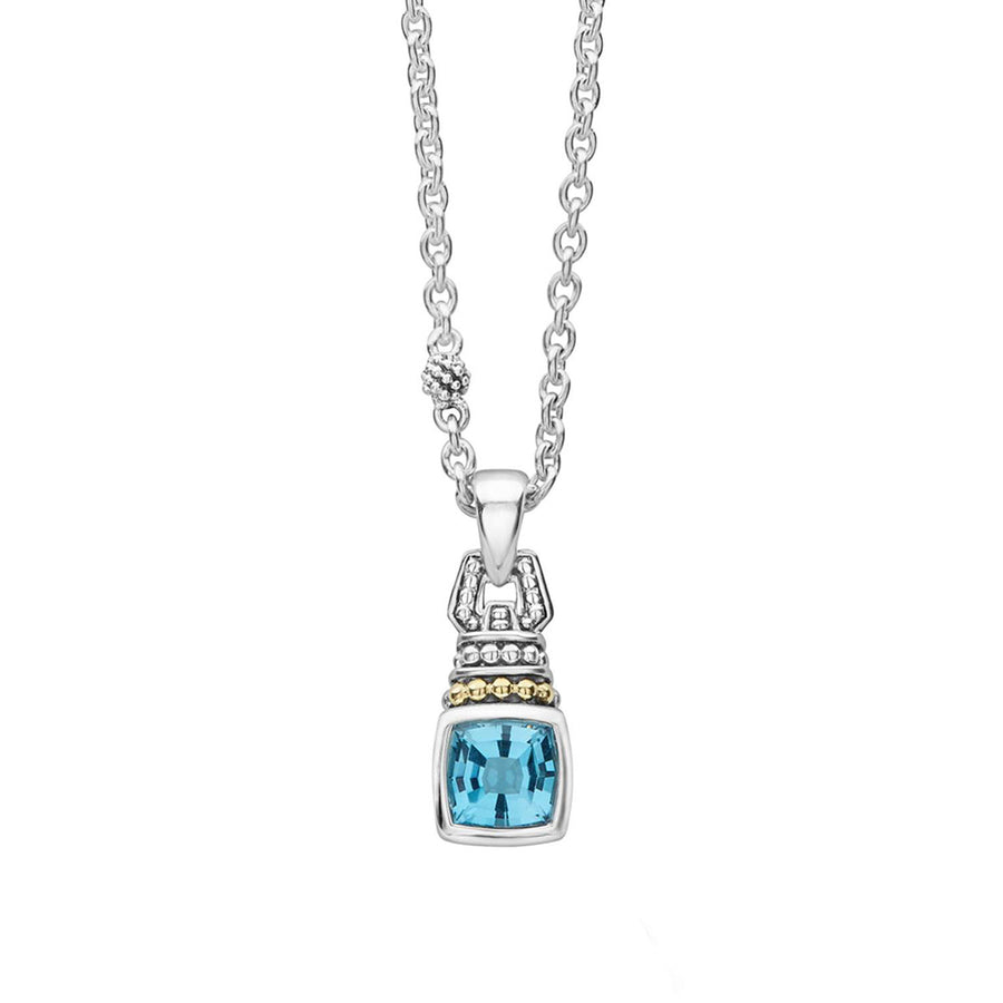 Swiss Blue Topaz Pendant Necklace