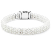 White Caviar Beaded Bracelet