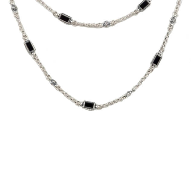 14 Station Onyx Necklace