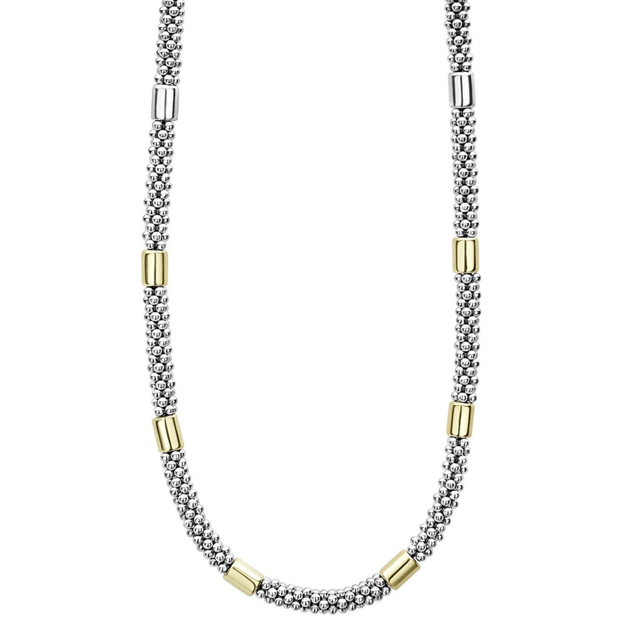 High Bar Gold Caviar Necklace